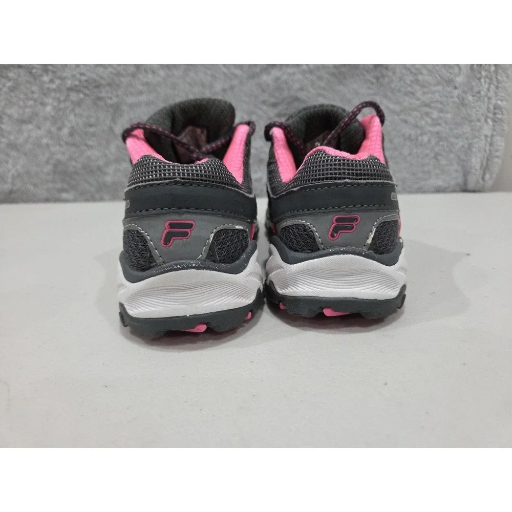 Fila All Terrain Girls Athletic Sneakers Sz 4.5 /5SH40072-079 Charcoal Gray Pink